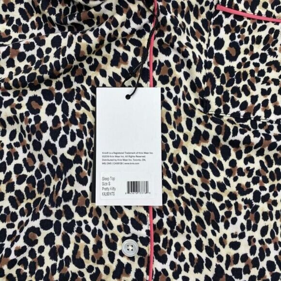 NWT BETSEY JOHNSON X KNIX Short Sleeve Modal Sleep Top Sz Small Pretty Kitty - Picture 6 of 6